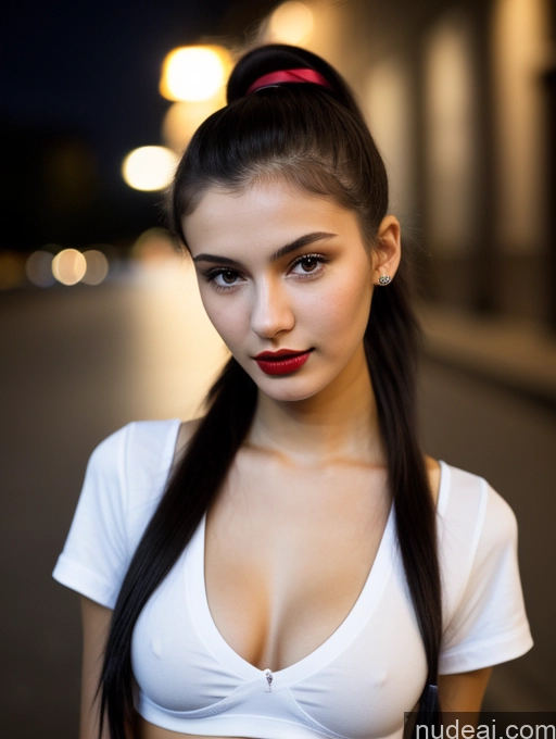 related ai porn images free for Small Tits Beautiful Lipstick Skinny 18 Black Hair Russian Close-up View Shirt Model Street Ponytail Dark Lighting