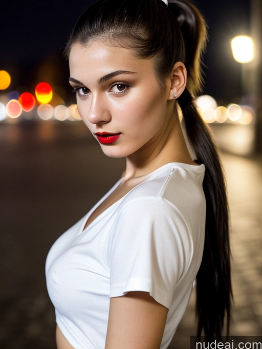 related ai porn images free for Small Tits Beautiful Lipstick Skinny 18 Black Hair Russian Close-up View Shirt Model Street Ponytail Dark Lighting