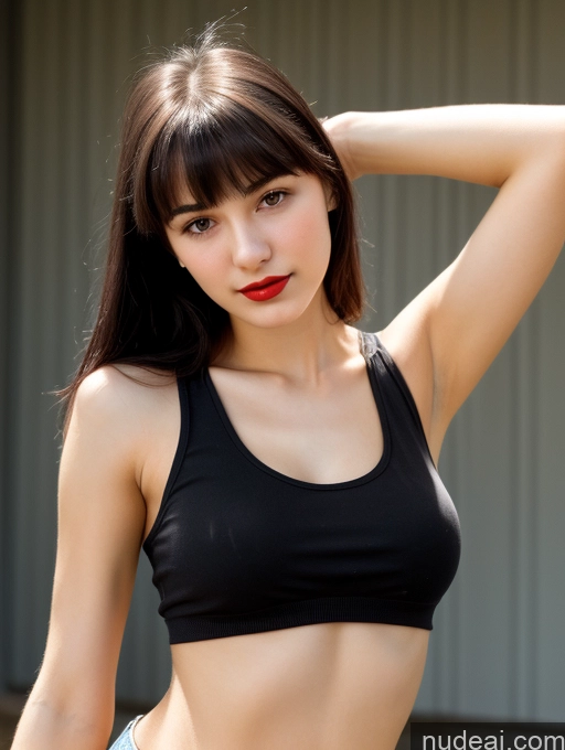 related ai porn images free for Small Tits Beautiful Skinny 18 Lipstick Black Hair Russian Close-up View Tank Top Bangs