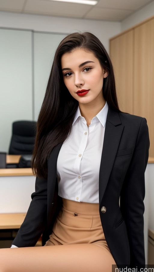 related ai porn images free for Small Tits Beautiful Skinny 18 Lipstick Black Hair Russian Close-up View Straight Suit Office Shirt Secretary