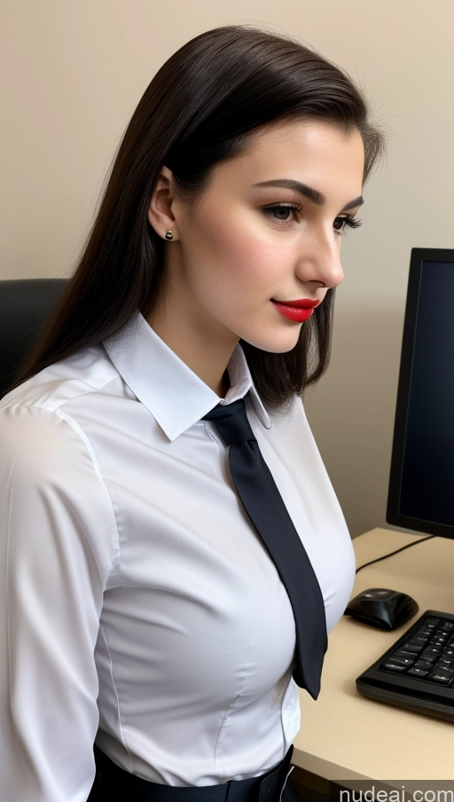 related ai porn images free for Small Tits Beautiful Skinny 18 Lipstick Black Hair Russian Close-up View Straight Suit Office Shirt Secretary