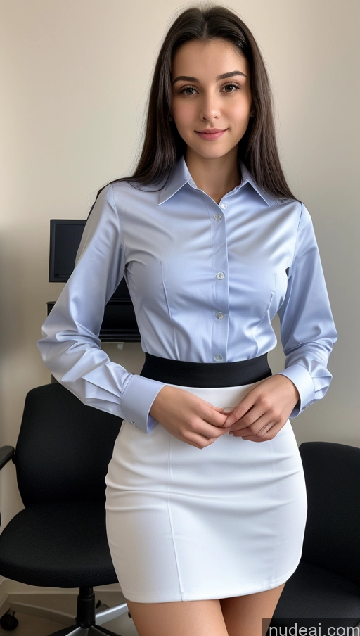 related ai porn images free for Small Tits Beautiful Skinny Small Ass 18 Black Hair Straight Russian Office Long Skirt Cleavage Detailed Shirt Suit