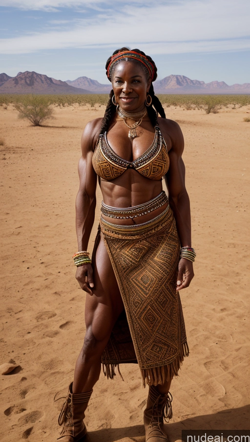 related ai porn images free for Bodybuilder Muscular Abs African Tribal Perfect Boobs Braided Desert Traditional 80s Boots Dress