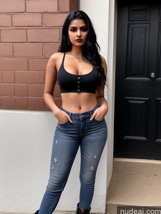 related ai porn images free for Perfect Boobs Perfect Body Big Hips Jeans Boots Tank Top Detailed Goth 18 Indian