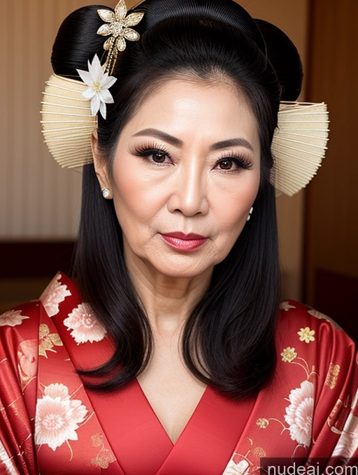 related ai porn images free for Milf Beautiful Pouting Lips Asian Geisha Hair Bun Seductive 70s