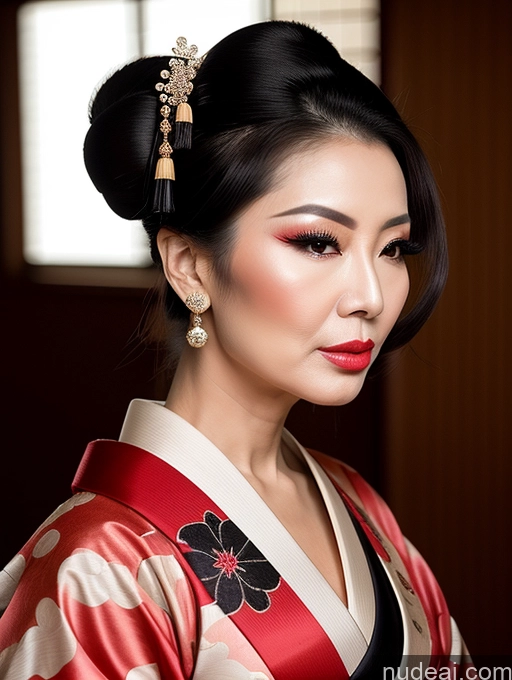 related ai porn images free for Milf Beautiful Pouting Lips Asian Geisha Hair Bun Seductive 60s