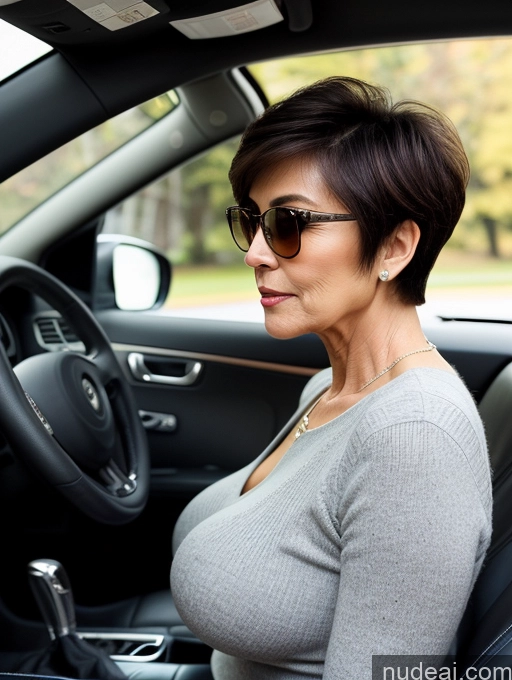 related ai porn images free for Milf Two Perfect Boobs Beautiful Sunglasses Perfect Body Short Hair 60s Car Side View Bra Casual Professor Sweater Cleavage Detailed Sexy Face Asian