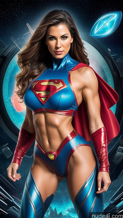 related ai porn images free for Superheroine Perfect Boobs Muscular Abs Car Dynamic View Superhero Powering Up Surrealist