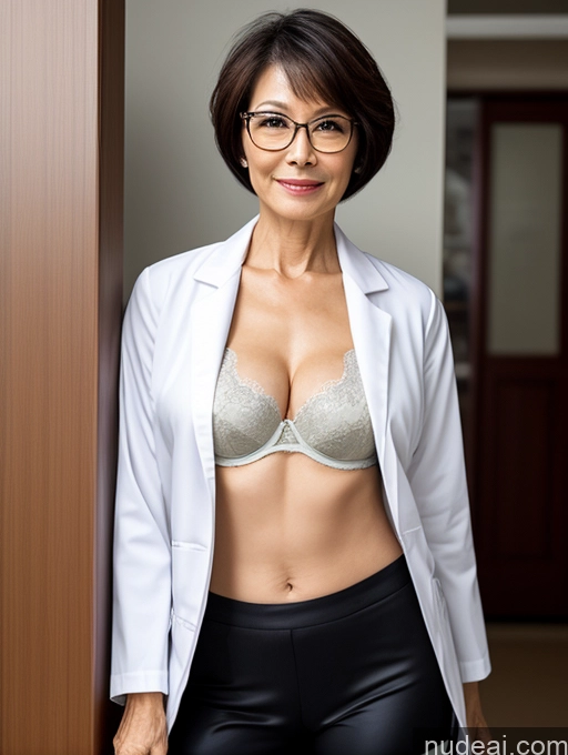 related ai porn images free for Milf Two Perfect Boobs Beautiful Glasses Perfect Body Short Hair 70s Chinese Bra Casual Doctor Lab Coat Cleavage Dark Lighting Detailed Sexy Face