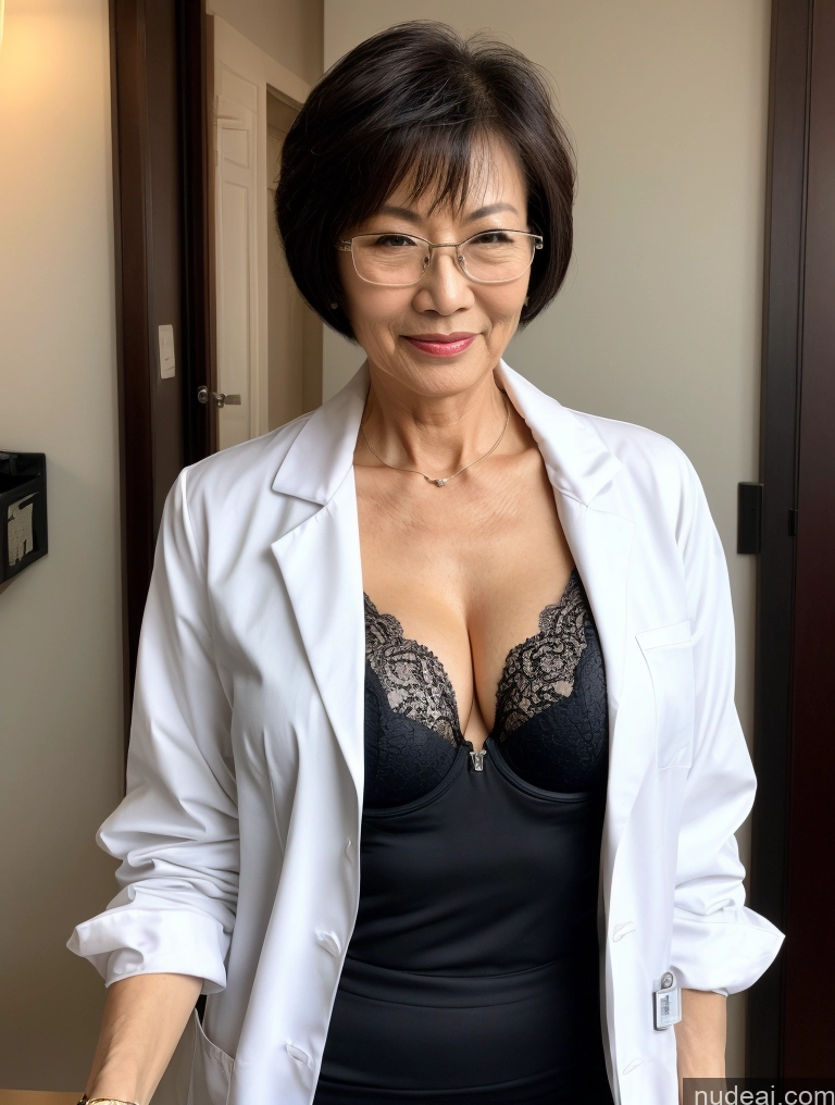 related ai porn images free for Milf Two Perfect Boobs Beautiful Glasses Perfect Body Short Hair 70s Chinese Bra Casual Doctor Lab Coat Cleavage Dark Lighting Detailed Sexy Face