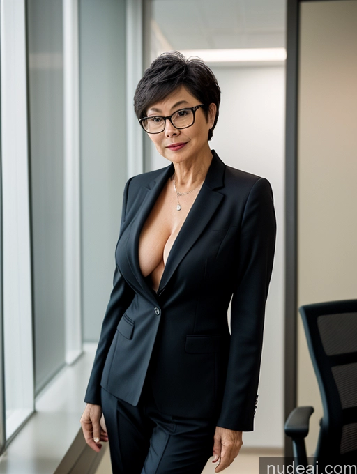 related ai porn images free for Milf Perfect Boobs Beautiful Glasses Perfect Body Short Hair Chinese Office Blouse Casual Professor Stylish Suit Cleavage Dark Lighting Detailed Sexy Face Topless 70s