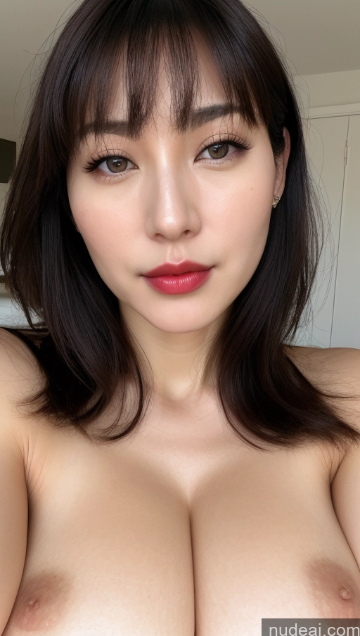 related ai porn images free for Woman One Huge Boobs Beautiful Lipstick Fairer Skin 30s Black Hair Bangs Korean Close-up View