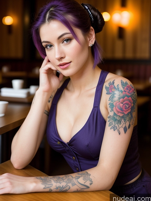 related ai porn images free for One Beautiful Tattoos Small Tits Perfect Boobs Perfect Body Fairer Skin 18 Seductive Western Waitress Purple Hair Hair Bun Restaurant Thai