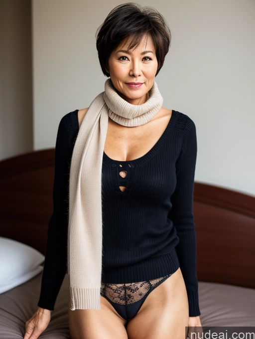 related ai porn images free for Milf Two Perfect Boobs Perfect Body Short Hair Chinese Bedroom Casual Stockings Stylish Sweater Partially Nude Pubic Hair Sexy Face Scarf Detailed Dark Lighting 60s