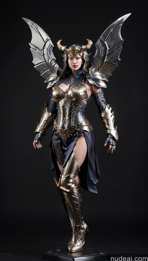 ai nude image of arafed woman in a costume with wings and a sword pics of China Dress Of Kisaki (Blue Archive) Fantasy Armor Knight Perfect Boobs Muscular Abs Bodybuilder SSS: A-Mecha Musume A素体机娘 Regal Has Wings Surrealist Dynamic View Powering Up