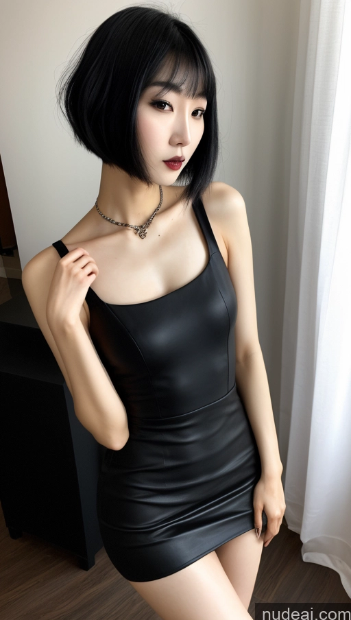 related ai porn images free for One Perfect Body Long Legs Short Bobcut Korean Front View 30s Model Goth