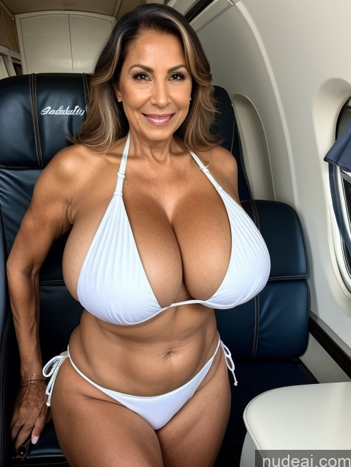 related ai porn images free for Milf One Busty Huge Boobs Tanned Skin 70s Brazilian Front View Microkini Thong Flight Attendant