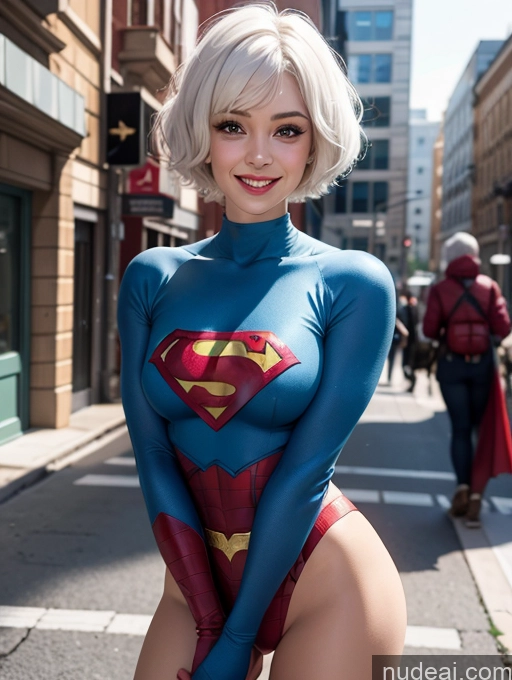 related ai porn images free for Superhero Short Hair Happy Street White Hair