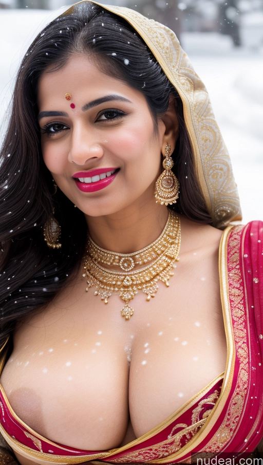 related ai porn images free for Woman Huge Boobs Beautiful Lipstick Fairer Skin 50s Happy Seductive Sexy Face Black Hair Straight Indian Skin Detail (beta) Gold Jewelry Jewelry Bright Lighting Snow Sari Wedding