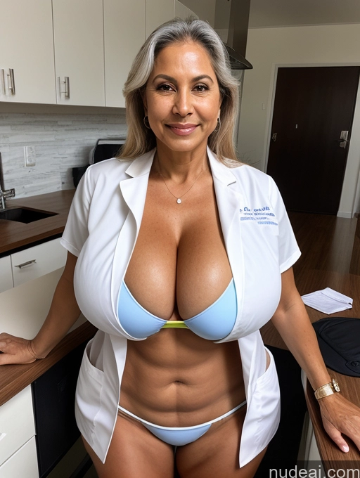 related ai porn images free for Milf One Busty Huge Boobs Tanned Skin 70s Brazilian Front View Microkini Thong Lab Coat Professor