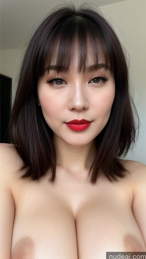 related ai porn images free for Woman One Lipstick Black Hair Close-up View Beautiful Vietnamese Huge Boobs Fairer Skin Simple Detailed 20s Bangs