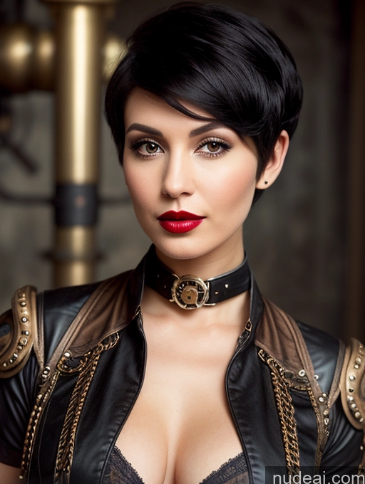 related ai porn images free for One Lipstick Woman Pixie Black Hair 20s White Steampunk