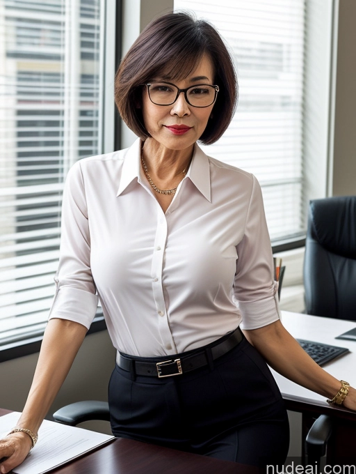 related ai porn images free for Milf Perfect Boobs Beautiful Glasses Perfect Body Short Hair 60s Chinese Office Blouse Casual Professor Stylish Suit Cleavage Dark Lighting Detailed Sexy Face