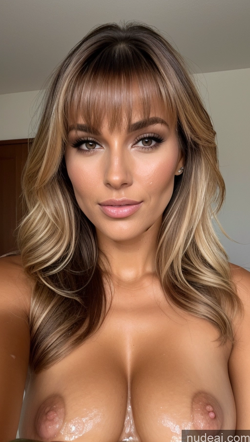 related ai porn images free for Busty 20s Blonde German Close-up View Miss Universe Model Perfect Boobs Tanned Skin Oiled Body Seductive Bangs Cumshot