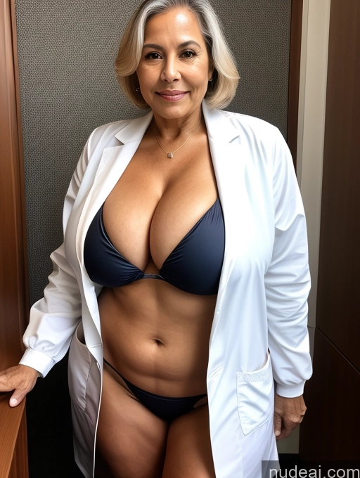 related ai porn images free for Milf One Busty Huge Boobs Tanned Skin Brazilian Front View Microkini Thong Lab Coat Professor 80s