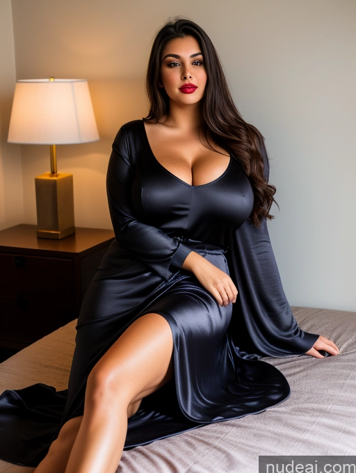 related ai porn images free for Several Perfect Boobs Beautiful Lipstick Big Ass Chubby Long Legs 30s Seductive Black Hair Indian Bedroom Front View On Back Long Skirt Dark Lighting Simple Woman Sweater Satin Nightgown