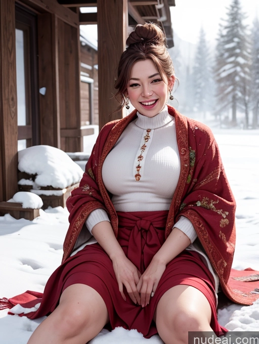 related ai porn images free for Milf Two Chubby 50s Laughing Ginger Hair Bun Soft + Warm Detailed Straddling Full Frontal Snow Traditional Russian