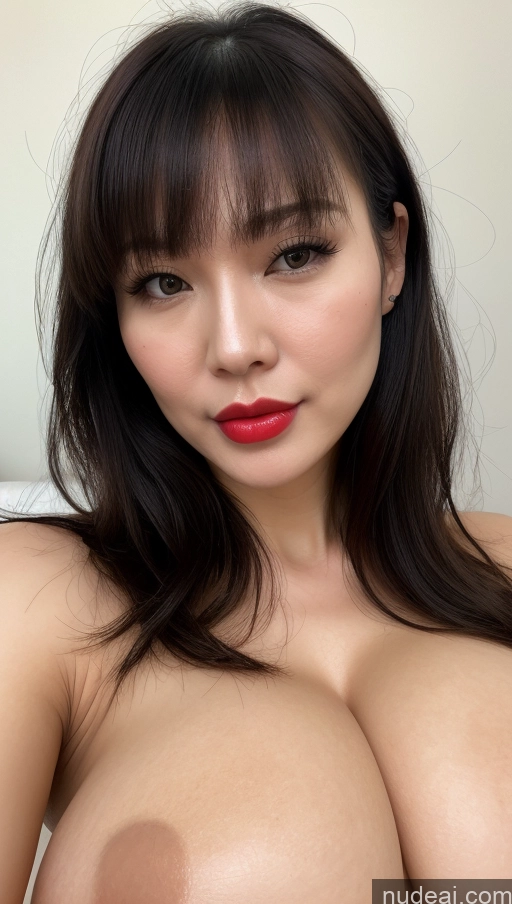 related ai porn images free for Woman One Huge Boobs Beautiful Lipstick Fairer Skin 30s Black Hair Close-up View Simple Detailed Vietnamese Bangs