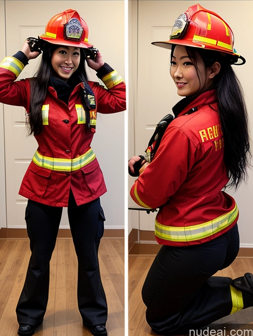 related ai porn images free for One Oiled Body Long Legs Small Ass Beautiful Perfect Boobs 20s Black Hair Long Hair Japanese Woman Front View Firefighter Squatting