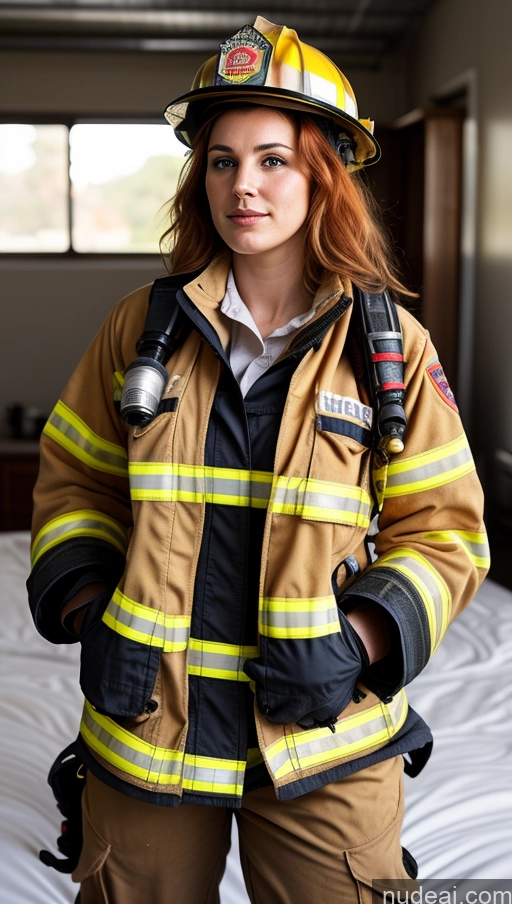 related ai porn images free for Busty Beautiful Big Ass Thick Perfect Body Seductive Detailed Messy Front View 18 Firefighter Ginger