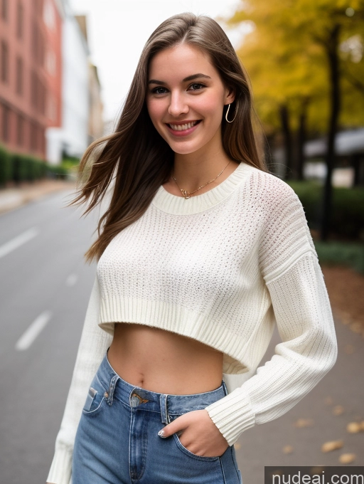 related ai porn images free for Sorority Several Small Tits Skinny Tall Fairer Skin 18 Happy White Front View Jeans Casual Crop Top Sweater