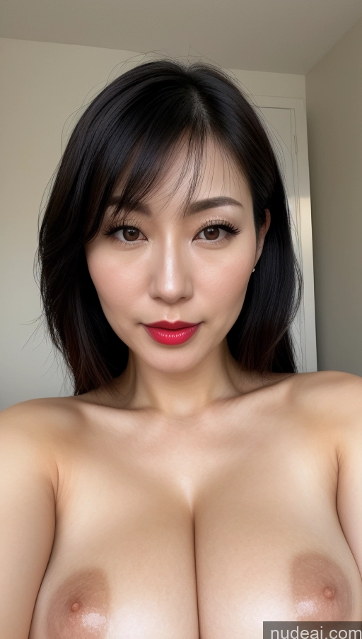 related ai porn images free for Woman One Huge Boobs Beautiful Lipstick Fairer Skin 30s Black Hair Close-up View Simple Detailed Japanese Slicked