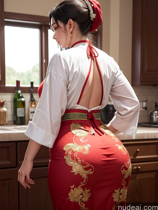 related ai porn images free for Traditional Kitchen Fat Big Ass Big Hips Back View Mongolian