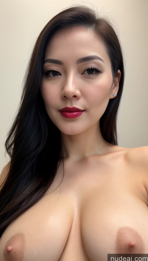 related ai porn images free for Woman One Beautiful Lipstick Fairer Skin 30s Black Hair Close-up View Vietnamese Slicked Perfect Boobs Detailed Busty