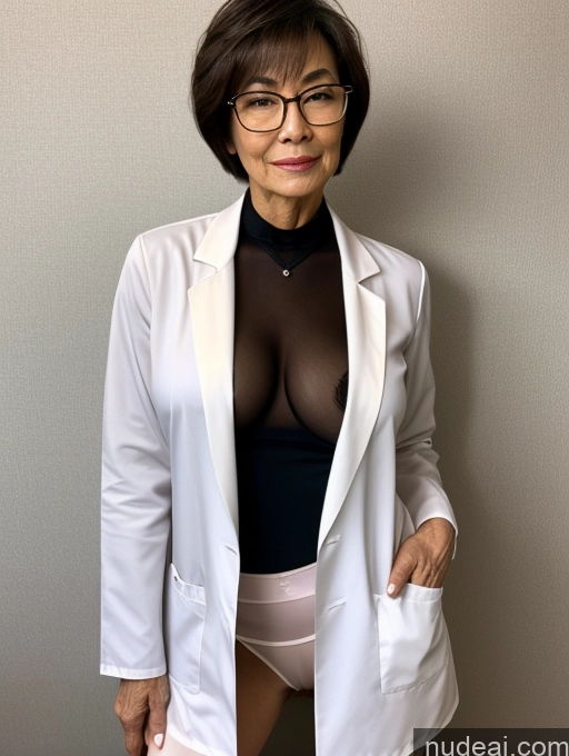 related ai porn images free for Perfect Boobs Perfect Body Pubic Hair Beautiful Glasses Sexy Face Short Hair Chinese Dark Lighting Detailed Milf Two 70s Doctor Blouse Lab Coat Suit Stylish Cleavage Partially Nude