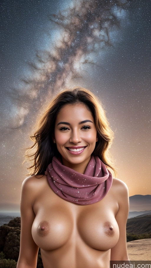 related ai porn images free for Woman Beautiful Small Tits Tanned Skin Happy Seductive Sexy Face Stargazing Scarf Nude