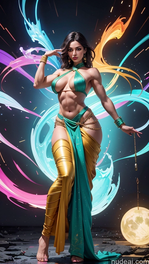 related ai porn images free for Sari Several Powering Up Surrealist Superheroine Busty Muscular Abs