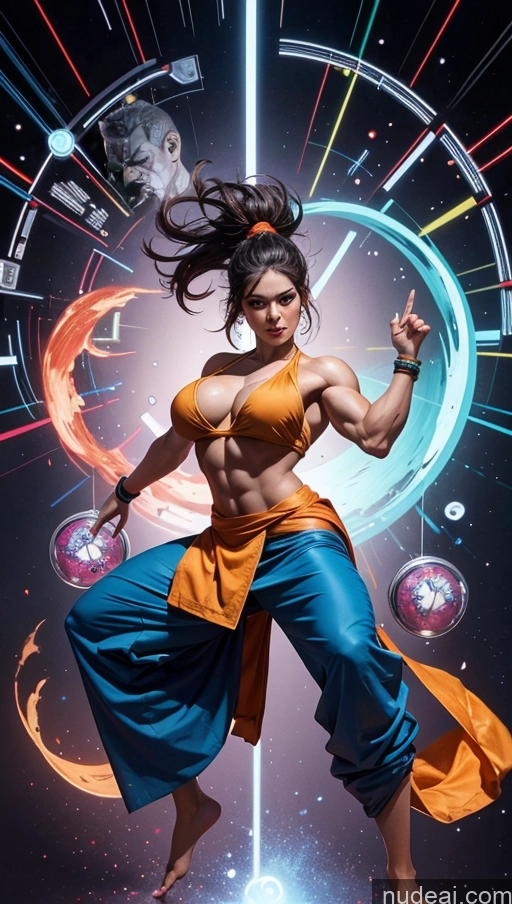 related ai porn images free for Sari Several Powering Up Surrealist Busty Muscular Abs Bodybuilder Dynamic View Ninja