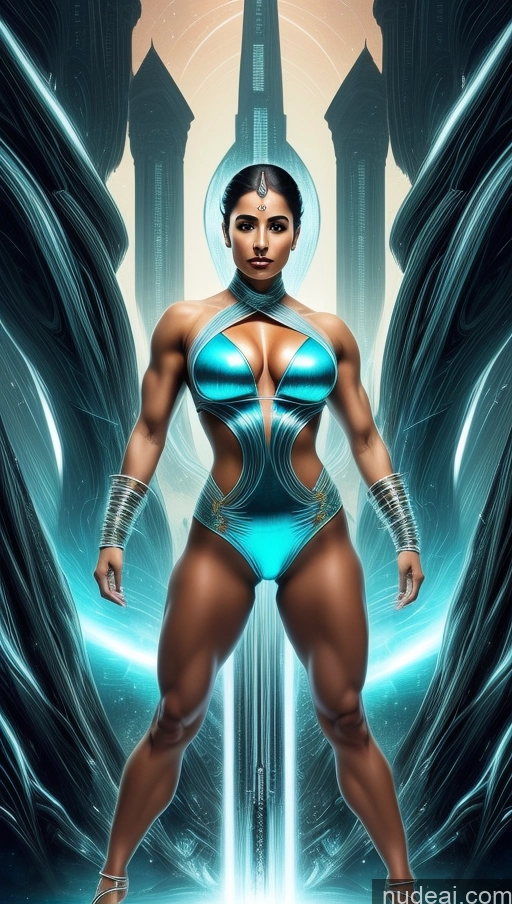 related ai porn images free for Sari Several Powering Up Surrealist Dynamic View Abs Muscular Busty Bodybuilder Futuristic