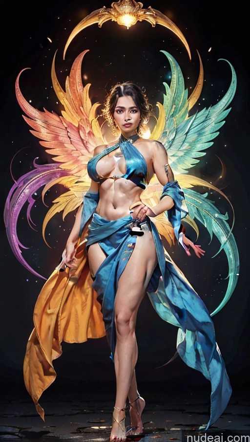 related ai porn images free for Sari Several Powering Up Surrealist Dynamic View Abs Muscular Busty Bodybuilder Has Wings