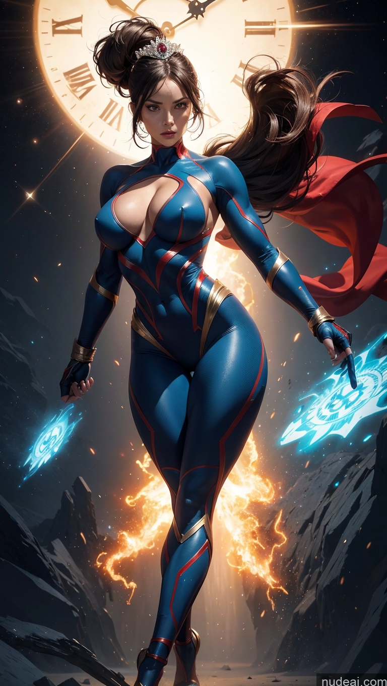 related ai porn images free for Several Surrealist Dynamic View Superhero Powering Up Regal Busty Muscular Abs Superheroine