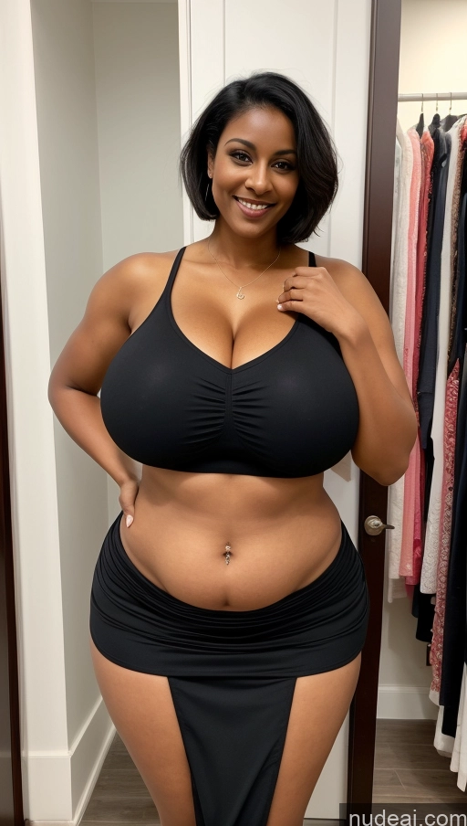 related ai porn images free for Milf Busty Beautiful Big Ass Big Hips Tall Dark Skin 50s Sexy Face Happy Black Hair Pixie Indian Front View T-pose Detailed Changing Room Huge Boobs Thick Tattoos Abs Crop Top Long Skirt