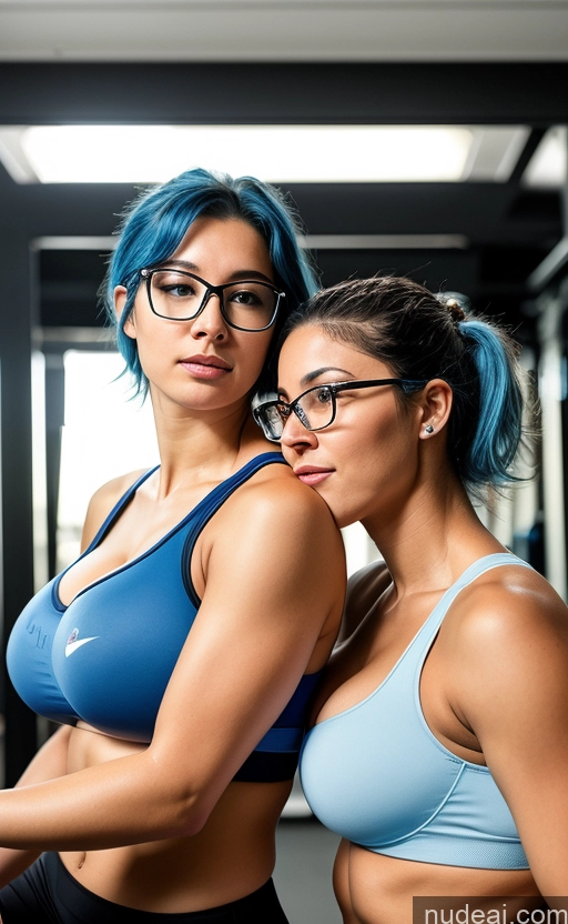 related ai porn images free for Huge Boobs Two 18 Working Out Woman Big Ass Glasses Blue Hair Sports Bra