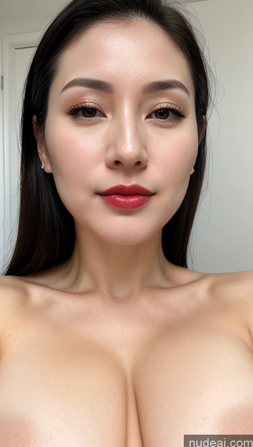 related ai porn images free for One Huge Boobs Lipstick Fairer Skin Black Hair Close-up View Simple Detailed Korean Slicked Beautiful Woman 30s