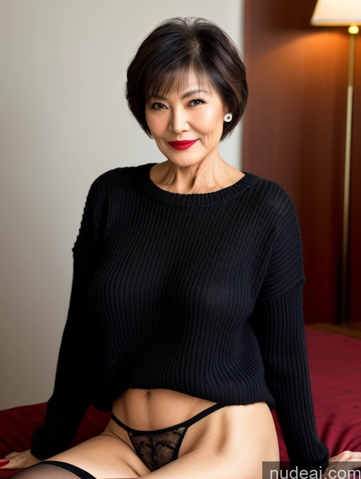 related ai porn images free for Milf Perfect Boobs Lipstick Chinese Pubic Hair Detailed Perfect Body Beautiful Short Hair Sweater Partially Nude Spreading Legs Stockings Stylish Dark Lighting 70s