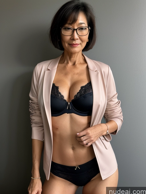 related ai porn images free for Milf Perfect Boobs Perfect Body Beautiful Glasses 60s Sexy Face Short Hair Japanese Blouse Jacket Bra Casual Stylish Suit Secretary Professor Dark Lighting Detailed Topless